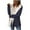 Navy womens coat, variant on Usmixi Womens Fleece Coat Faux Suede Jacket for Women Casual Solid Long Sleeve Hooded Trench Coat Soft Cozy Plush Padded Warm Outwear with Pocket Winter Fleece Coat