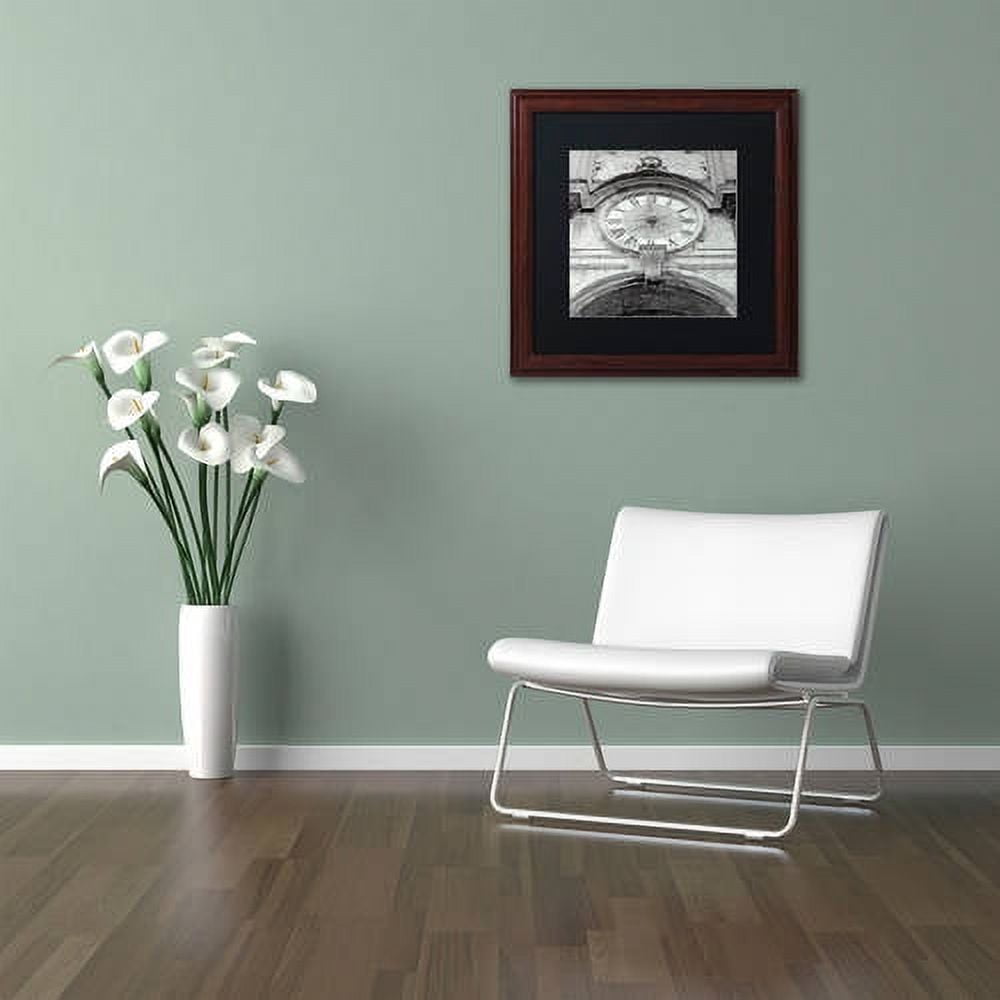 Trademark Fine Art "Il Grande Ororlogio I" Canvas Art by Alan Blaustein, Black Matte, Wood Frame