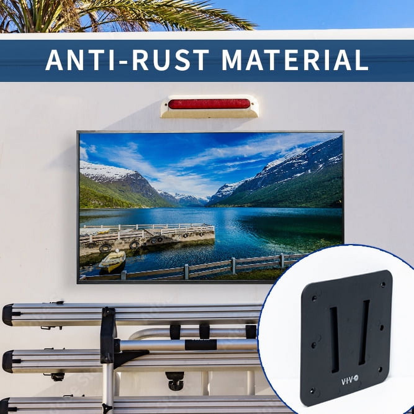 VIVO Anti-Rust Quick Release Plastic Polymer RV TV Screen Mount Set