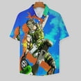 thumbnail image 3 of Apex Legends Octane Casual Short Sleeve Shirt Lapel Collar Shirt Summer Beach Shirt 7XL, 3 of 8