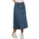 thumbnail image 4 of Faldas de mezclilla para mujer Inspire Chic, de cintura alta, en línea A, faldas de jean casuales con bolsillos, azul vintage XL, 4 of 6