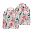 thumbnail image 6 of Bingfone Roses and Butterflies Men's Drawstring Hoodie Long Sleeve Pocket Sweatshirts-4X-Large, 6 of 6