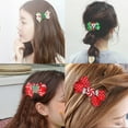 thumbnail image 3 of pitrice Nœuds pour Cheveux pour Enfants Fille Pinces à Nœud de Noël Coiffe Pince à Cheveux Enfants Xmas Pinces à Cheveux, Paillettes Rouges Animal, 3 of 9