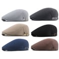 thumbnail image 6 of harmtty Convenient Men Hat Perfect Gifts Polyester Hollow Washable Men Beret Cap for Daily,Navy Blue, 6 of 8