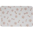thumbnail image 2 of Dog Pet Food Mat - Dog Mat for Food and Water - Dog Water Bowl Mat for Messy Drinker - Absorbent Non-Slip Pet Mat - Pet Supplies Mat, 16.9"x24" Beige, 2 of 6