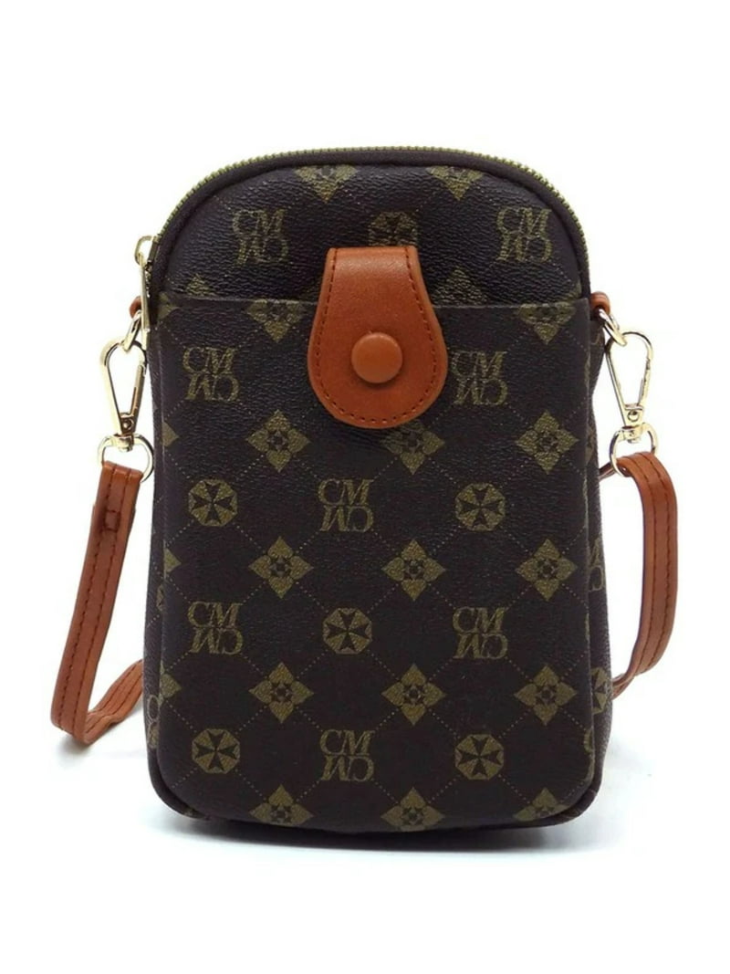 CM Monogram Mini Crossbody Bag Cell Phone Purse - Walmart.com