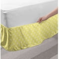 thumbnail image 2 of Yellow Polka Dot Bed Skirt, Energetic Pattern of Round Motifs Simple and Design, Elastic Bedskirt Dust Ruffle Wrap Around for Bedding Decor, 4 Sizes, Pastel Yellow and White, by Ambesonne, 2 of 2