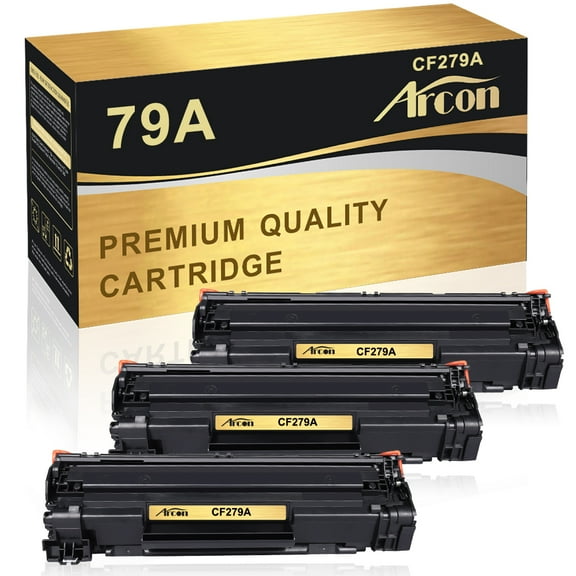 Arcon 3-Pack Compatible Toner for HP CF279A 79A works with HP LaserJet Pro MFP M26nw M26a HP LaserJet Pro M12w M12a Printers (Black)