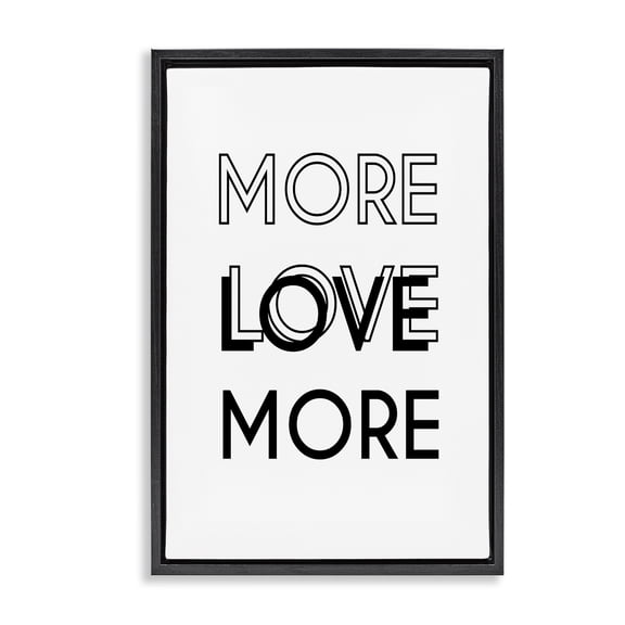 Stupell Industries Contemporary Black Floating Frame Canvas Art, 17 x 25, by Martina Pavlova