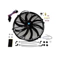 thumbnail image 1 of A-Team Performance - Radiateur Électrique 16 Pouces Ventilateur de Refroidissement Grand s-Courbé 10 Pales - Kit Thermostat 3000 CFM Réversible Pousser Ou Tirer avec Kit de Montage - Usage Intensif 12 Volts, 1 of 4