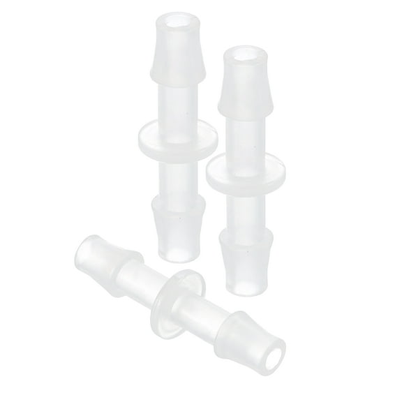 Uxcell 3pcs 1/4" to 1/4" Plastic Hose Barb Fitting Splicer for Garden Water Fuel Line