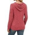 thumbnail image 3 of Qaspx Hoodies for Women Lightweight Hooded Sweatshirts Long Sleeve Shirts Fall Knit Tops, 3 of 5