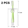 thumbnail image 2 of Infant Toddler Toothbrush, 2 Pcs Toddler Training Teeth Brushes green, 2 of 4