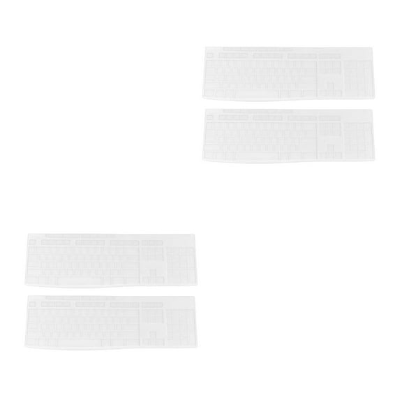 2 Pieces Keyboard Membrane Wireless Portable Computer Keyboards White