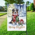thumbnail image 3 of Merry Christmas Australian Shepherd Snowy Winter with Gifts Tree Decorations Garden Flag 12x18in Double Sided Aussie Dog Lover Gifts Outdoor Decor - 12020, 3 of 5