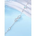 thumbnail image 3 of CACA LADY Infinity Anklet Bracelets for Women 925 Sterling Silver Moonstone Infinity Love Anklet Beach Jewelry for Her Mom Women Wife, 3 of 6