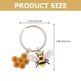thumbnail image 5 of unbranded 2pcs Hanging Keychain Bee Honeycomb Pendant Keychain Alloy Key Ring Bag Pendant Novelty Keychain, 5 of 8