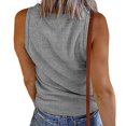 thumbnail image 2 of WBQ Women's vest, button vest solid color V-neck sleeveless top, 2 of 6