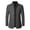 Grey XL, variant on Men Woolen Coat Stand Collar Solid Color Windproof Autumn Winter Thicken Trench Coat Overcoat Business Windbreaker Streetwear