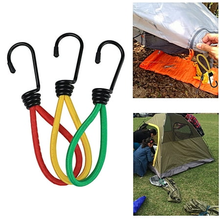 

Yanerim Outdoor Camping Tent Elastic Rope Clip Fixed Ratchet Cord Tie Hook Drawstring