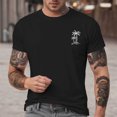 thumbnail image 2 of Leey-World Men's T Shirts Men's Henley Shirts Short Sleeve Texture Casual Button Henley Summer Classic Basic Tee Shirts(Black,L), 2 of 5