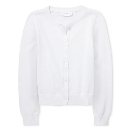 The Children's Place Girls Uniform Long Sleeve Button Cardigan, Sizes XS-XXL