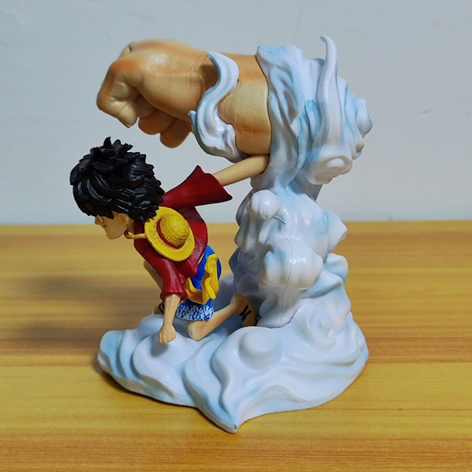 Newly Luffy Figure Portgas Figure Sabo Figure Q Version Action Figures 10cm/3.9inch Handmade PVC Anime Character Model Statue Collectible Craft Gift (Luffy-a)