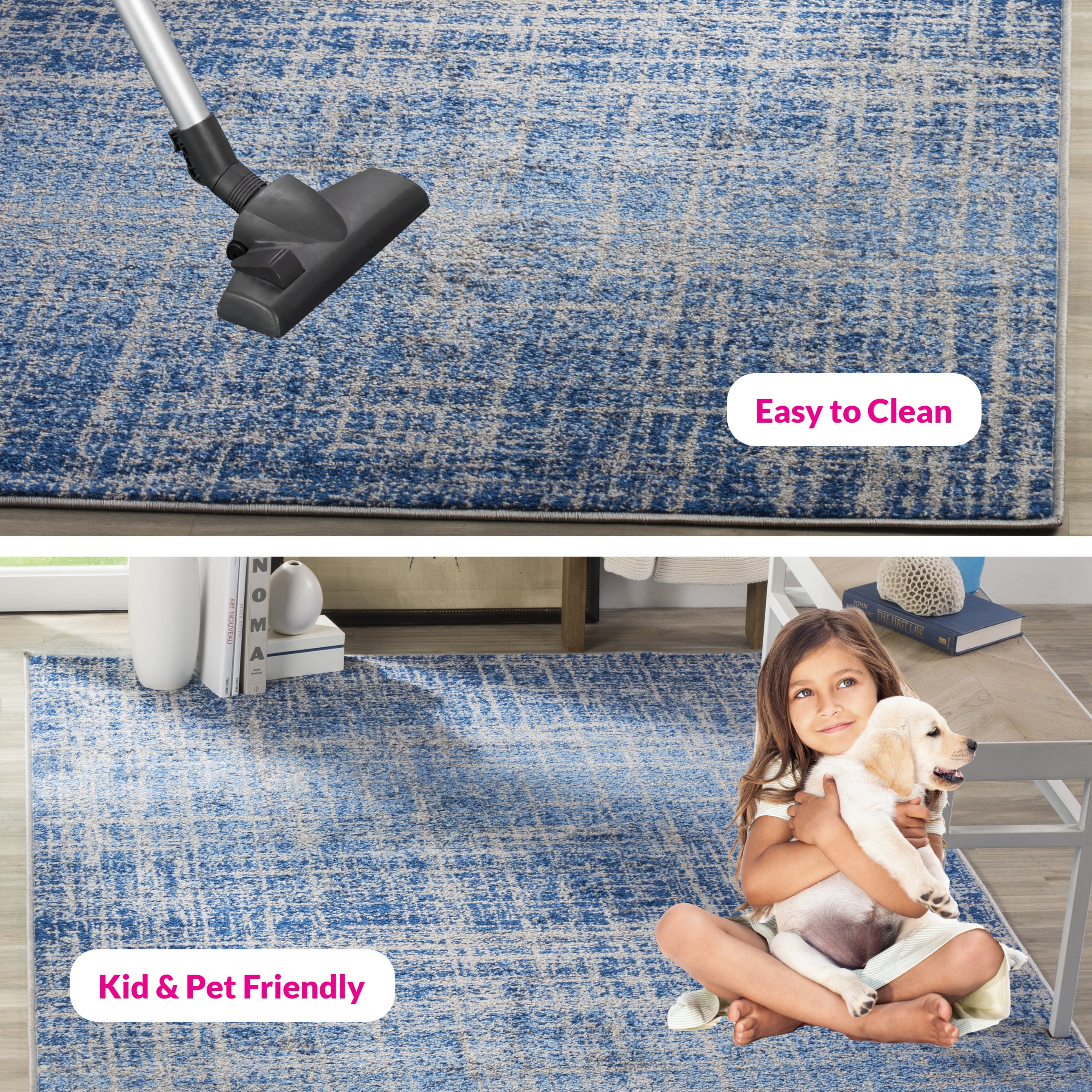 Safavieh Adirondack Kiersten Abstract Area Rug, Blue/Silver, 4' x 6'