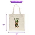 thumbnail image 5 of Happy St. Patrick’s Day Yorkshire Terrier with Green Hat Shamrocks Rainbow Canvas Tote Bag Yorkie Dog Lover Gifts Reusable Shopping Grocery Bag - 03007, 5 of 5