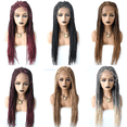 thumbnail image 6 of Lyricalhair Lace Front Box Braided Wig for Black Women Hand Braids Baby Hair front Natural Hairline Micro Twist Braid Wigs Synthetic Hairpiece, 6 of 7