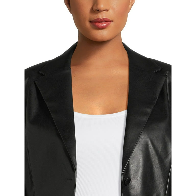 Women's black shop blazer walmart