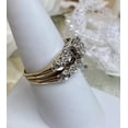 thumbnail image 2 of Sparkle Jewwls Women's Vintage Two Tone Wedding Engagement Bridal Ring Set 14K Gold Finish Silver, 2 of 4