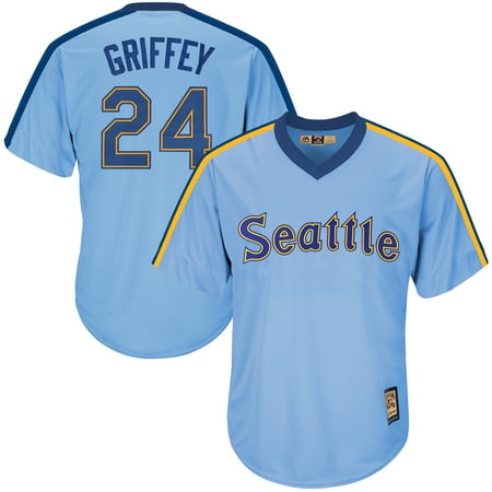 Light Blue Nfl Jerseys - Ken Griffey Jr. Seattle Mariners Majestic Cooperstown Collection Cool Base Player Jersey - Light Blue