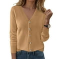 thumbnail image 2 of Hessimy Women's Sweater Cardigan Open Front Lightweight Cardigan Long Sleeve Cardigans with Pockets(Khaki,L), 2 of 4