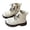 White, variant on GobdXE Ankle Boots Solid Croc Embossed Lace Up Side Zipper Thick Lug Sole Casual Shoes Black,5.5-6 Years
