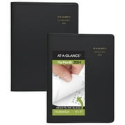 AT-A-GLANCE 2024 Eight Person Daily Appointment Book Two Volume Set Black Large