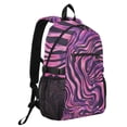thumbnail image 2 of JIALIOU 14" Laptop Backpack Waterproof Airline Approved Stylish Casual Daypack for Travel Business College Work, Purple Zebra Stripes, 2 of 8