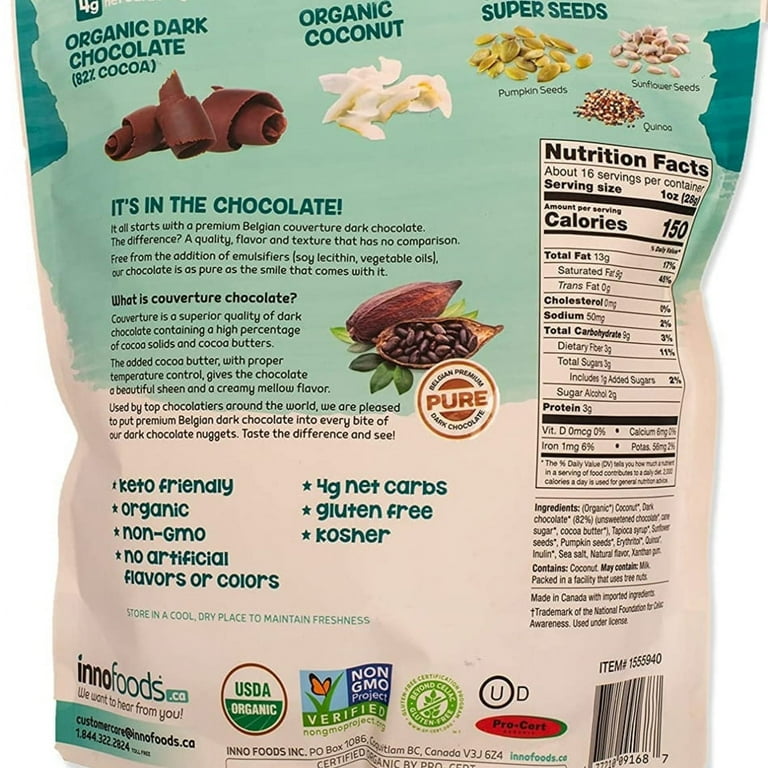 Innofoods dark clearance chocolate nuggets