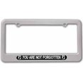thumbnail image 1 of You Are Not Forgotten POW MIA, Military Vet Veteran License Plate Tag Frame, Multiple Colors, 1 of 1
