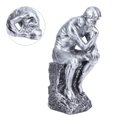 thumbnail image 4 of Art Crafts, Environmentally Friendly Durable Exquisite Workmanship Thinker Sculpture With Non-slip Pads For Home Living Room Study Room Office, Coffee Shop Silver, 4 of 8