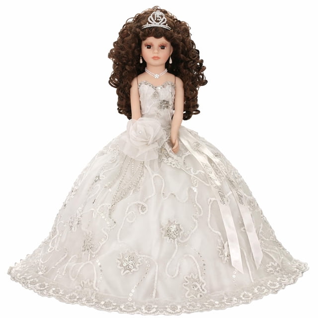 Muñeca de Quinceañera Kinnex Collections de 46 cm con vestido tipo paraguas