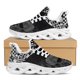 thumbnail image 1 of Doginthehole - Zapatos planos informales vulcanizados para mujer, con estampado de calavera punk, con cordones, transpirables, cómodos para correr, 1 of 6