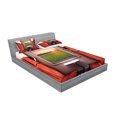 thumbnail image 2 of Ambesonne Nature Fitted Sheet & Pillow Sham Set, Window Railroad Travel, Full, Red Green Cream, 2 of 2