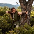 thumbnail image 6 of Mens Renaissance Hooded Tunic Sleeveless Medieval Waistcoat Viking LARP Assassin Style Costume Outerwear Long Vest, 6 of 8
