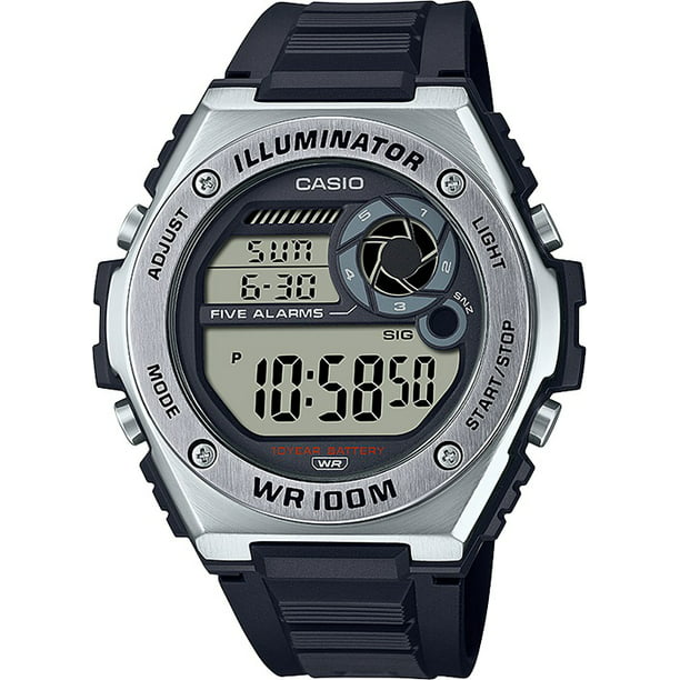Casio Heavy Metal Bezel Watch, Black - MWD100H-1AV Walmart.com