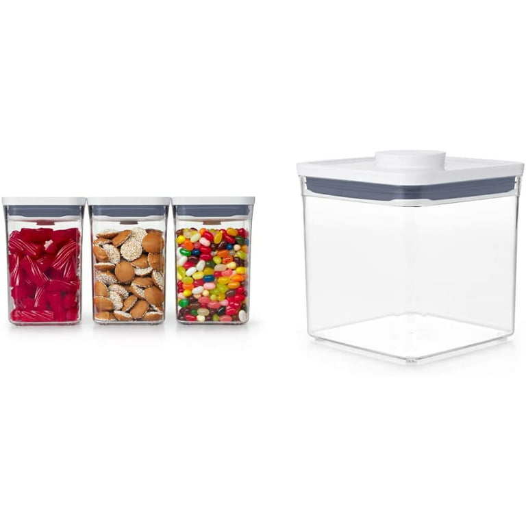 OXO Good Grips POP Containers 3 Piece Set Push-Button Airtight Seal BPA  Free