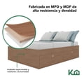 thumbnail image 3 of Base Cama Matrimonial Con Cajones Compartimientos KingsHouse cafe Matrimonial, 3 of 7