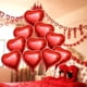 thumbnail image 3 of KAKOWELY 10 globos de helio con forma de corazón rojo y cuerdas para decoración de San Valentín, bodas y compromisos., 3 of 5