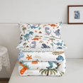 thumbnail image 5 of Homewish Cartoon Dinosaur Queen Comforter Set,Cute Palm Trees Comforter Sets Queen,Gray,Polkadot Reversible,3-Piece,1 Comforter and 2 Pillowcases, 5 of 7