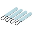 thumbnail image 1 of REGALWOVEN 4 Pack Shopping Cart Hooks, Leather Adjustable Shopping Cart Hooks Multi-Function Hooks for Trolleys Backpacks Wheelchairs Shopping Carts, Light Blue, 1 of 6